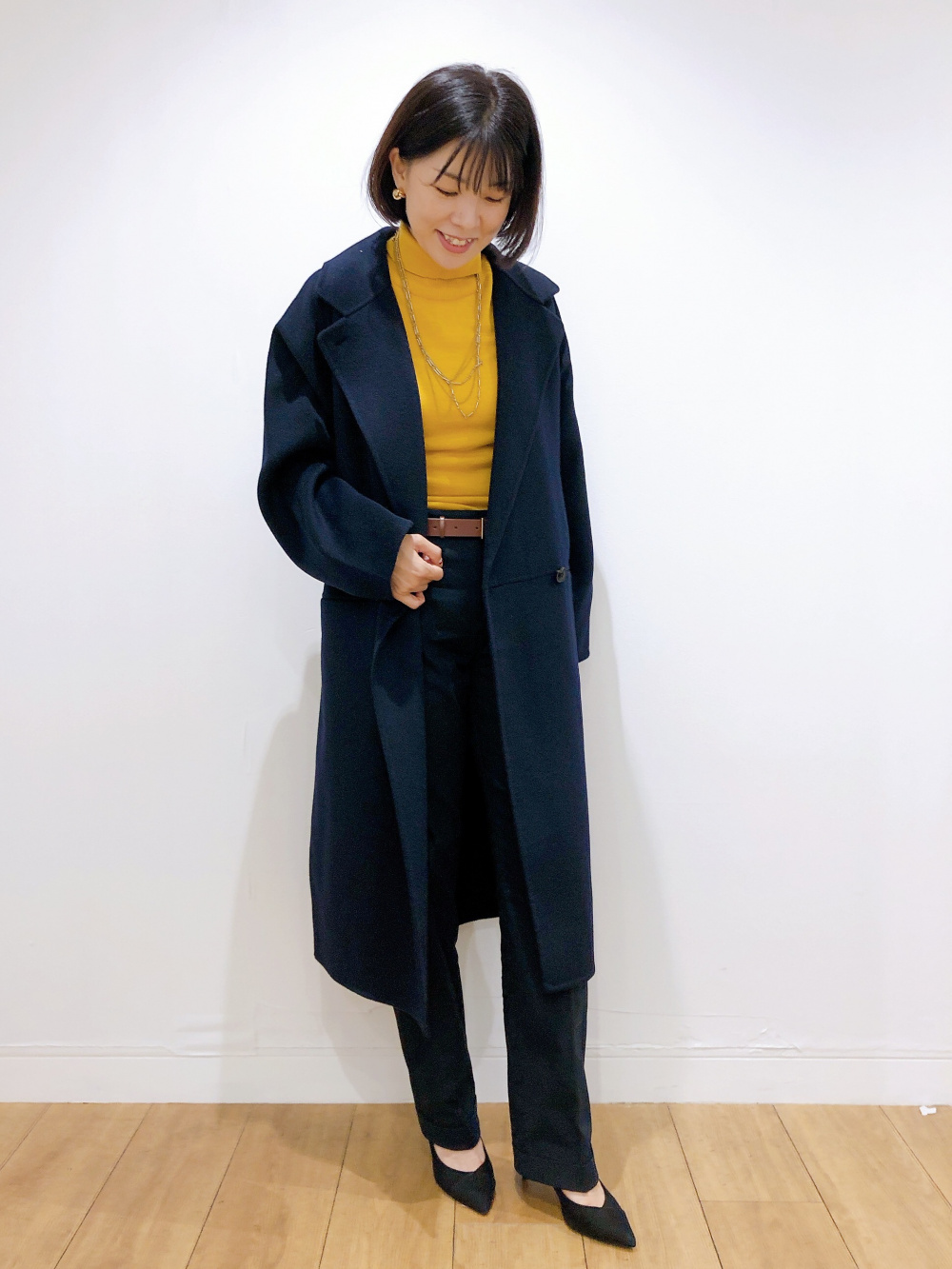 ダブルフェイスロングコート」の着用コーディネート| ユニクロ公式