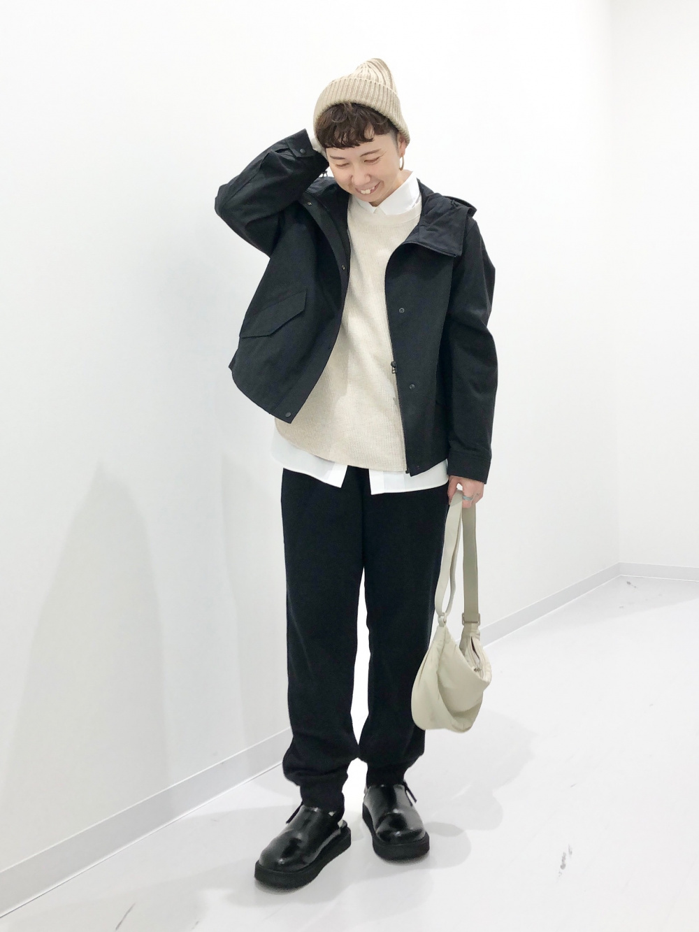 スウェットパンツ、ワッフルT/長袖」の着用コーディネート| ユニクロ公式