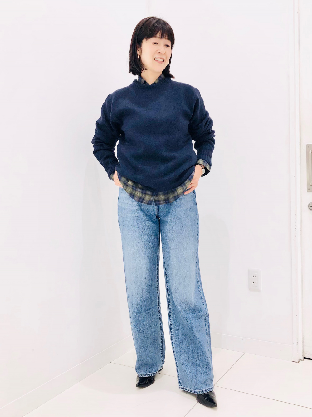 ソフトフランネルスキッパーシャツ」の着用コーディネート| ユニクロ公式