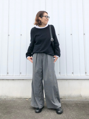 ユニクロ公式 | タックワイドパンツ/ストライプ