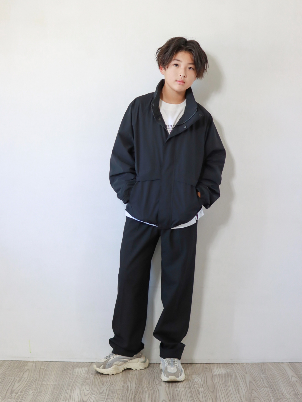 ドライスウェットリラックスブルゾン（セットアップ可能）、ウィンド