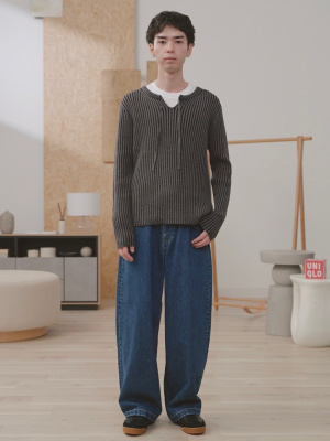 JW Anderson★ベルトディテール ワイドレッグ ジーンズ デニム JW Anderson - バケット デニムジーンズ | HBX - ハイプビースト