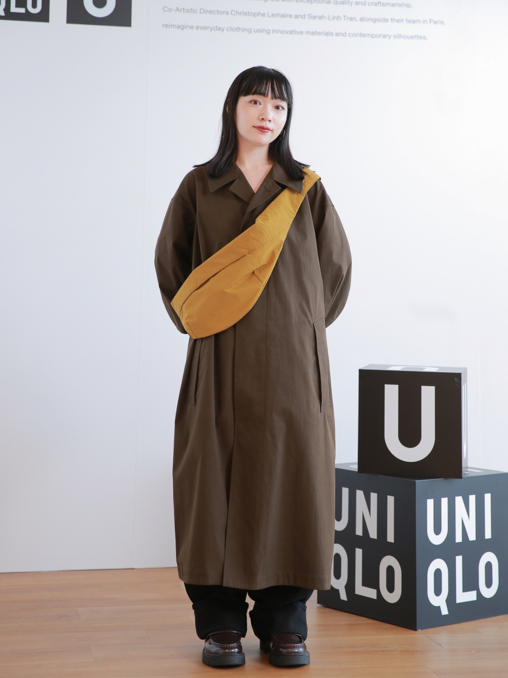 UNIQLO オーバーサイズステンカラーコート M ブラウン ユニクロ公式 | ステンカラーコートのレビュー