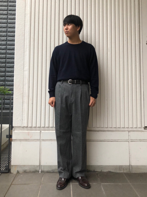 ユニクロ公式 | タックワイドパンツ/ヘリンボーン