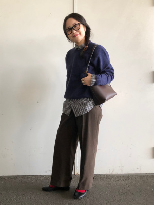 【関税込み】TOTEME ブラック ダブルタック ストレートパンツ Petitle / プチレ ] タックワイドストレートパンツ［M4027