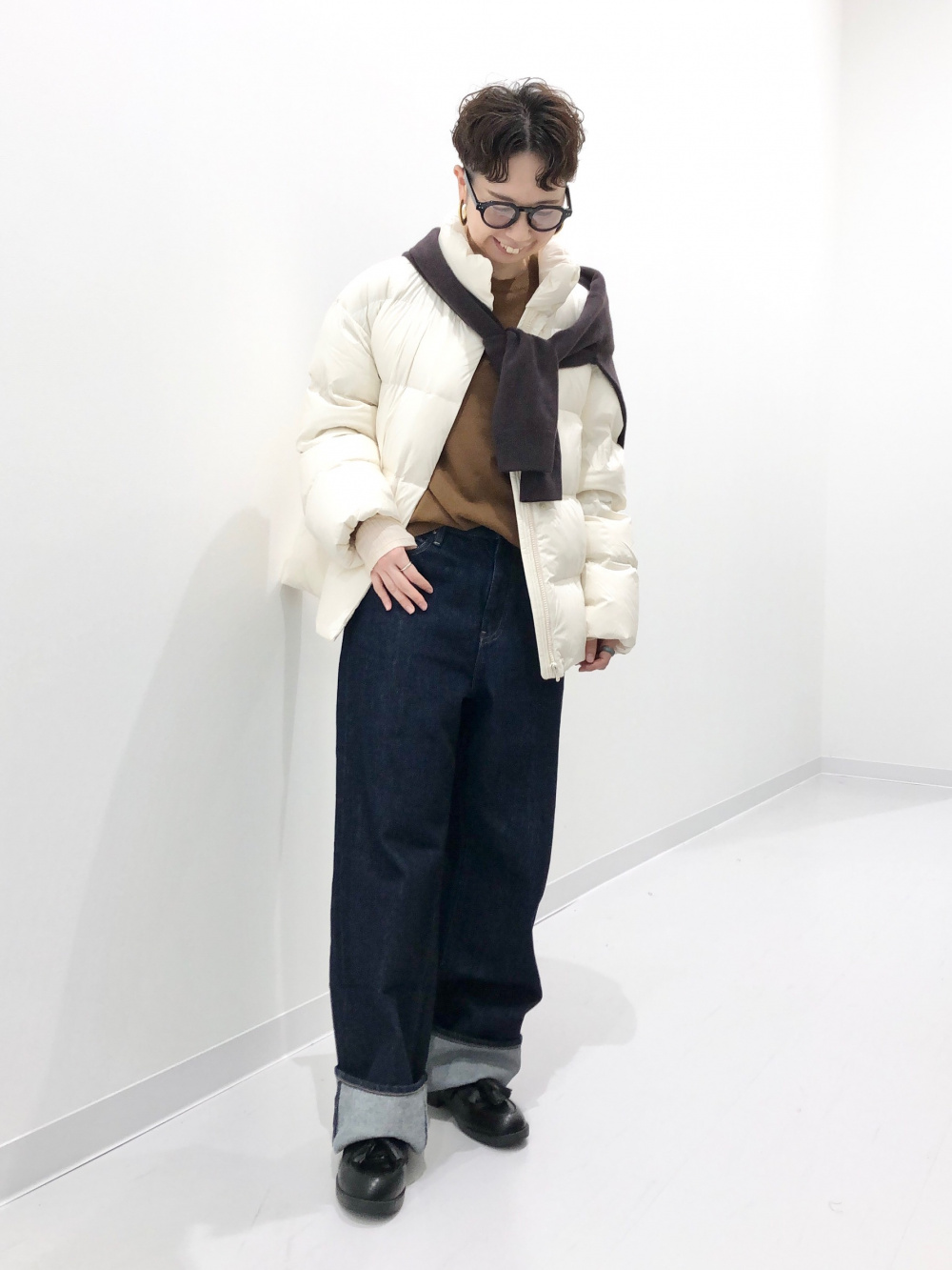 カシミヤVネックカーディガン、ヒートテックカシミヤブレンドポイン