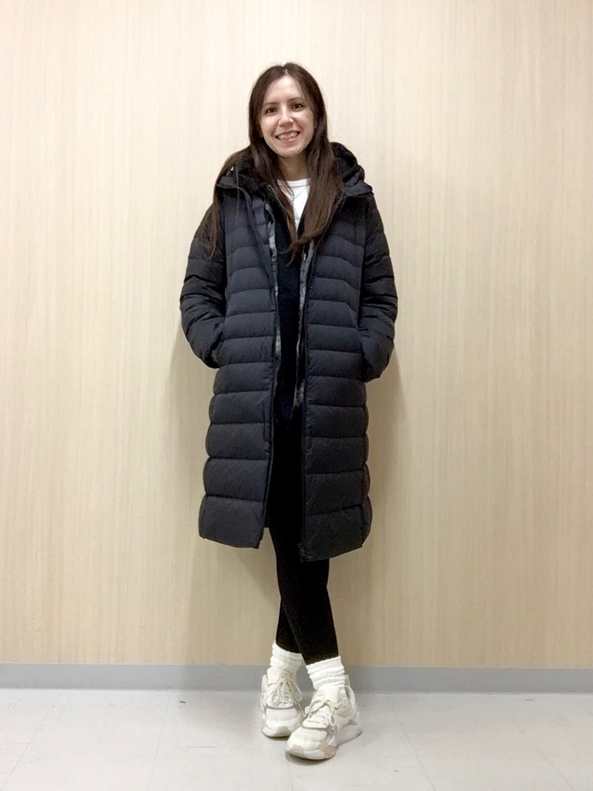 ウルトラライトダウンロングコート、超極暖ヒートテックレギンス/10分