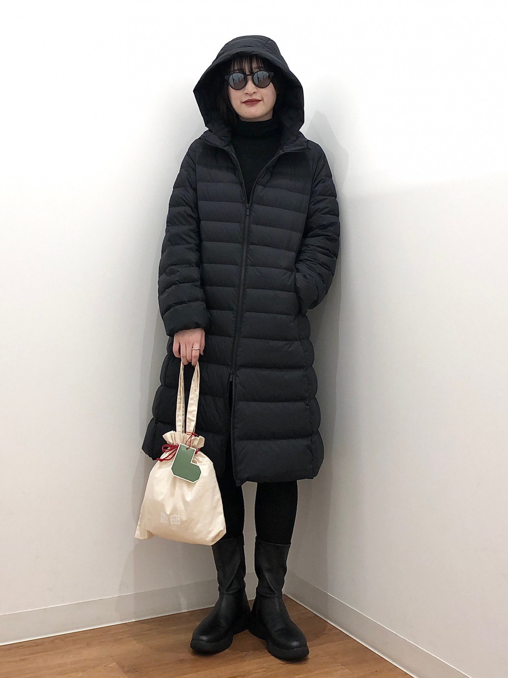 ウルトラライトダウンロングコート、スムースコットンリラックス