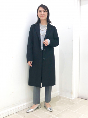 【新品・完売品・XS】 ユニクロ ダブルフェイスチェスターロングコート ブラック ユニクロ 読む試着室】話題の「ダブルフェイスチェスターロング