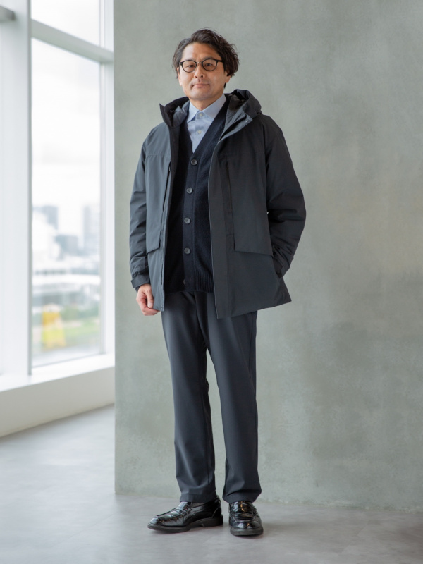 ユニクロ UNIQLO ハイブリッドダウンパーカー　ブラック ハイブリッドダウンパーカ」のメンズのコーディネート一覧