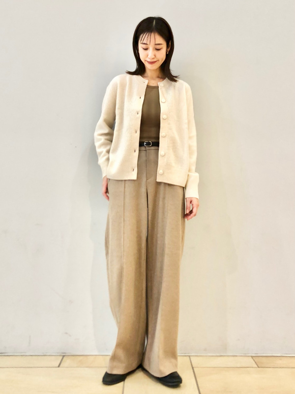 新品UNIQLO コトニエカーディガン　M ユニクロ公式 | カシミヤVネックカーディガン（長袖・コントワー