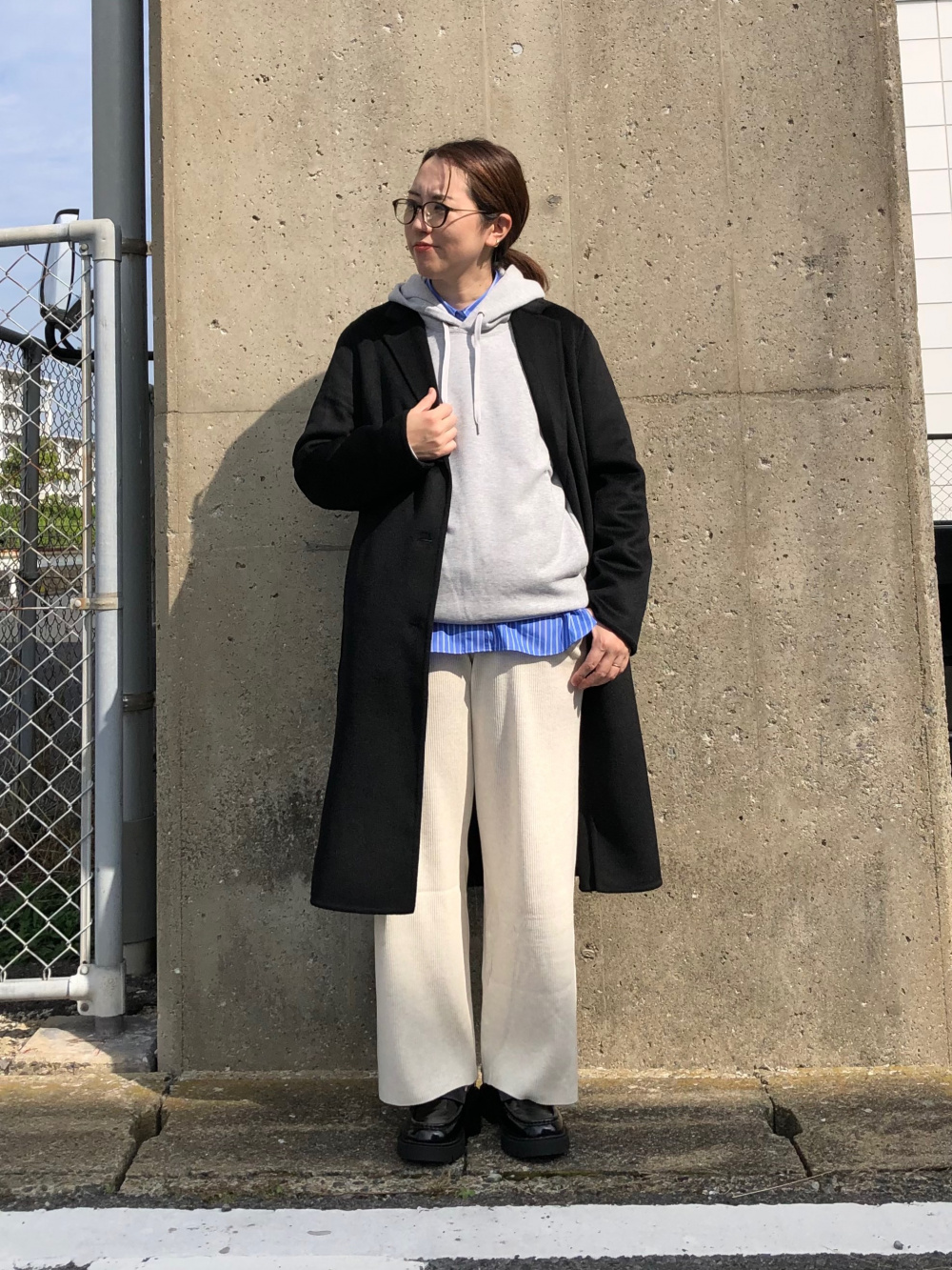 スウェットプルパーカ、ドライスウェットナローマキシスカート（丈標準