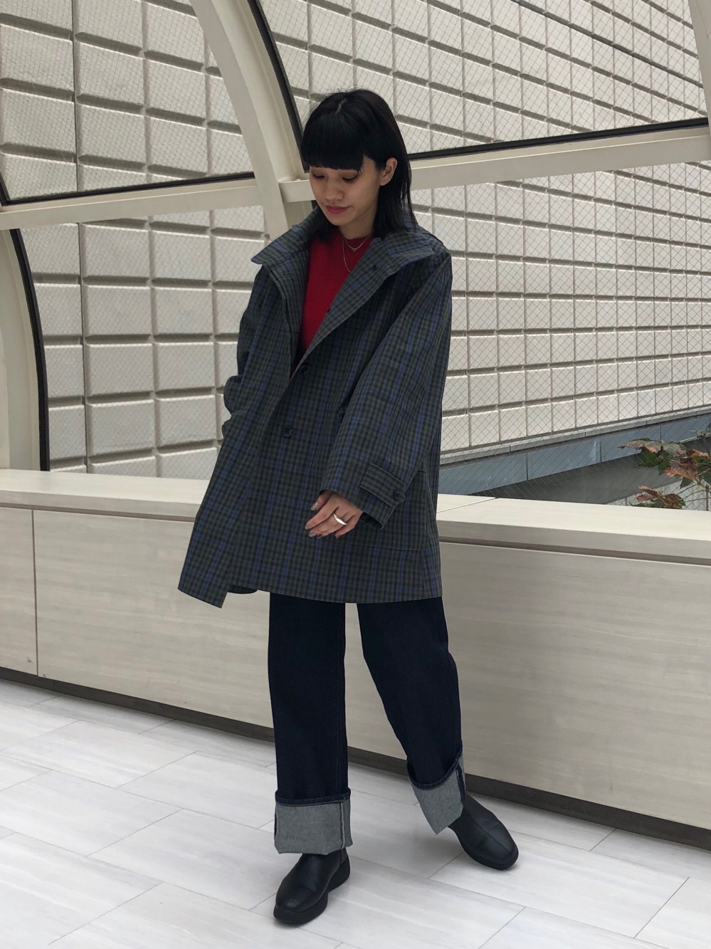 ◆UNIQLO ボア フリースジャケット 黒 グレー ボーダー バイカラー ユニクロ公式 | ボアフリースジャケット