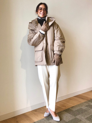 UNIQLO ハイブリッドダウンコート Mサイズ・BEIGE ユニクロ公式 | ハイブリッドダウンコート