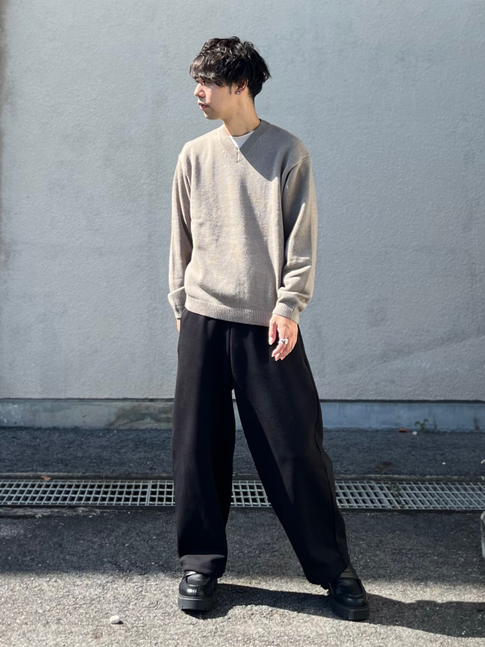 未使用☆送料込☆完売品☆UNIQLO C ナイロンフーデッドネック