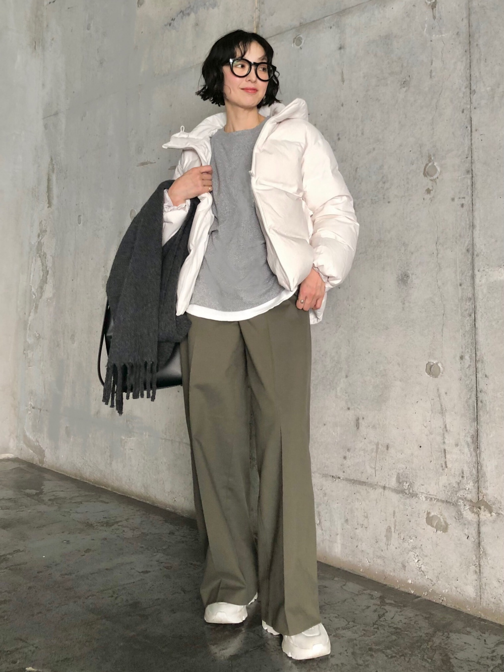 ブラッシュドジャージーオーバーサイズブルゾン、ピーナッツ ユー