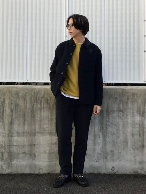 UNIQLO  ユニクロ　＋J  ダブルフェイススタンドカラージャケット　黒　S フリーススタンドカラージャケット｜ユニクロの通販｜&mall
