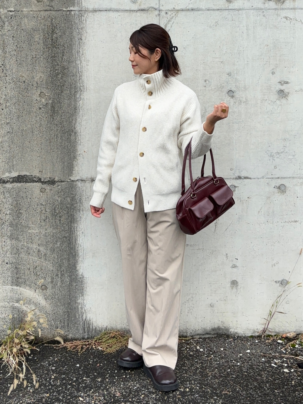 UNIQLO C　ツイードオーバーサイズジャケット,ツイードタックワイドパンツ ツイードオーバーサイズジャケット、ツイードタックワイドパンツ