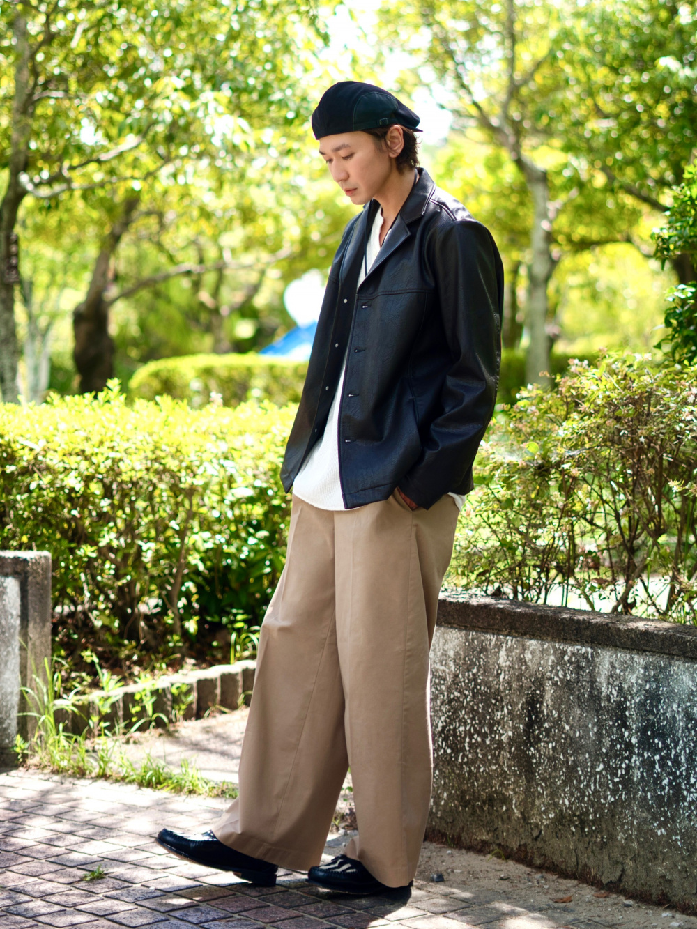 ワイドチノパンツ/丈長め」の着用コーディネート| ユニクロ公式