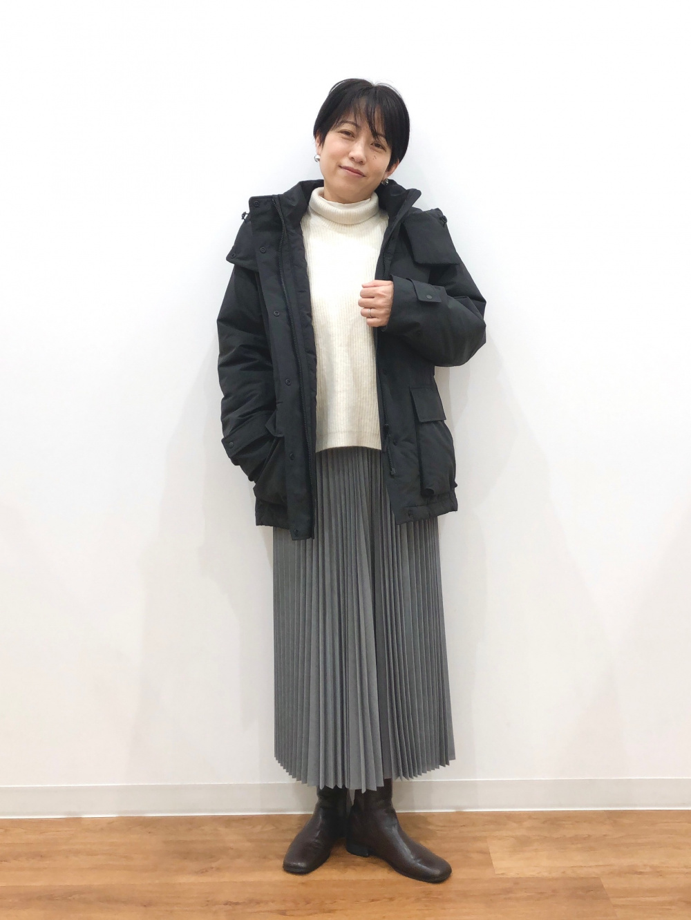 プリーツロングスカート」の着用コーディネート| ユニクロ公式