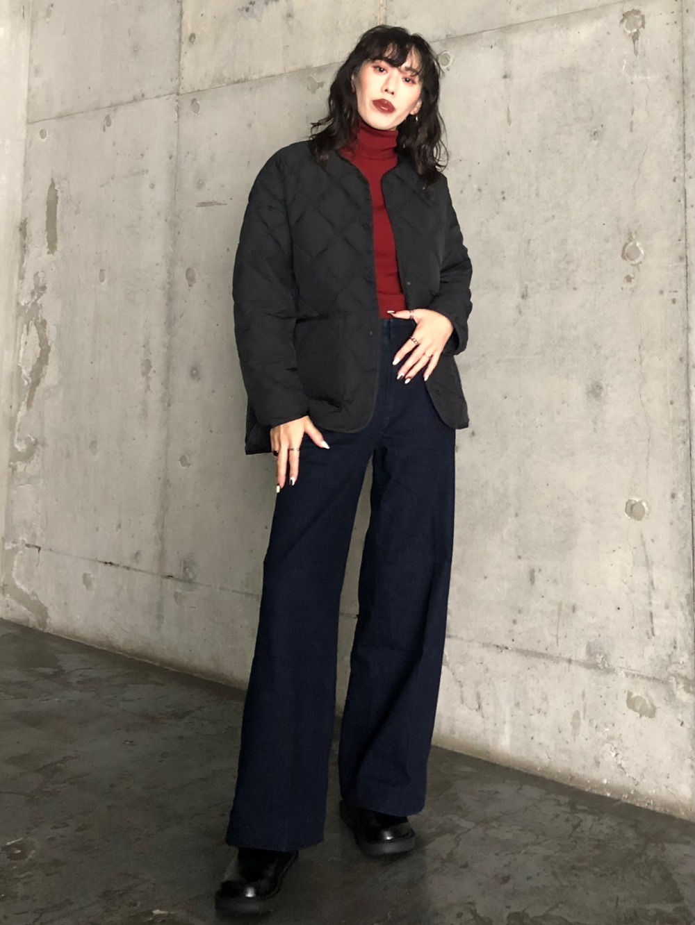 素晴らしい価格 パフテックリラックスジャケット、ラムクルーネックセーター」の ジャケット・アウター