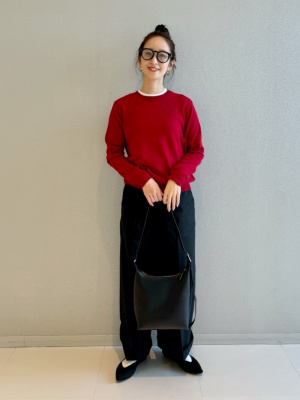 新品　ユニクロ　カシミヤクルーネックセーター　アニヤ 3XL　赤　RED UNIQLOアニヤ/カシミヤはあえてのXXLサイズがぴったり