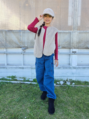 ユニクロ公式 | GIRLS リブメロウTシャツ