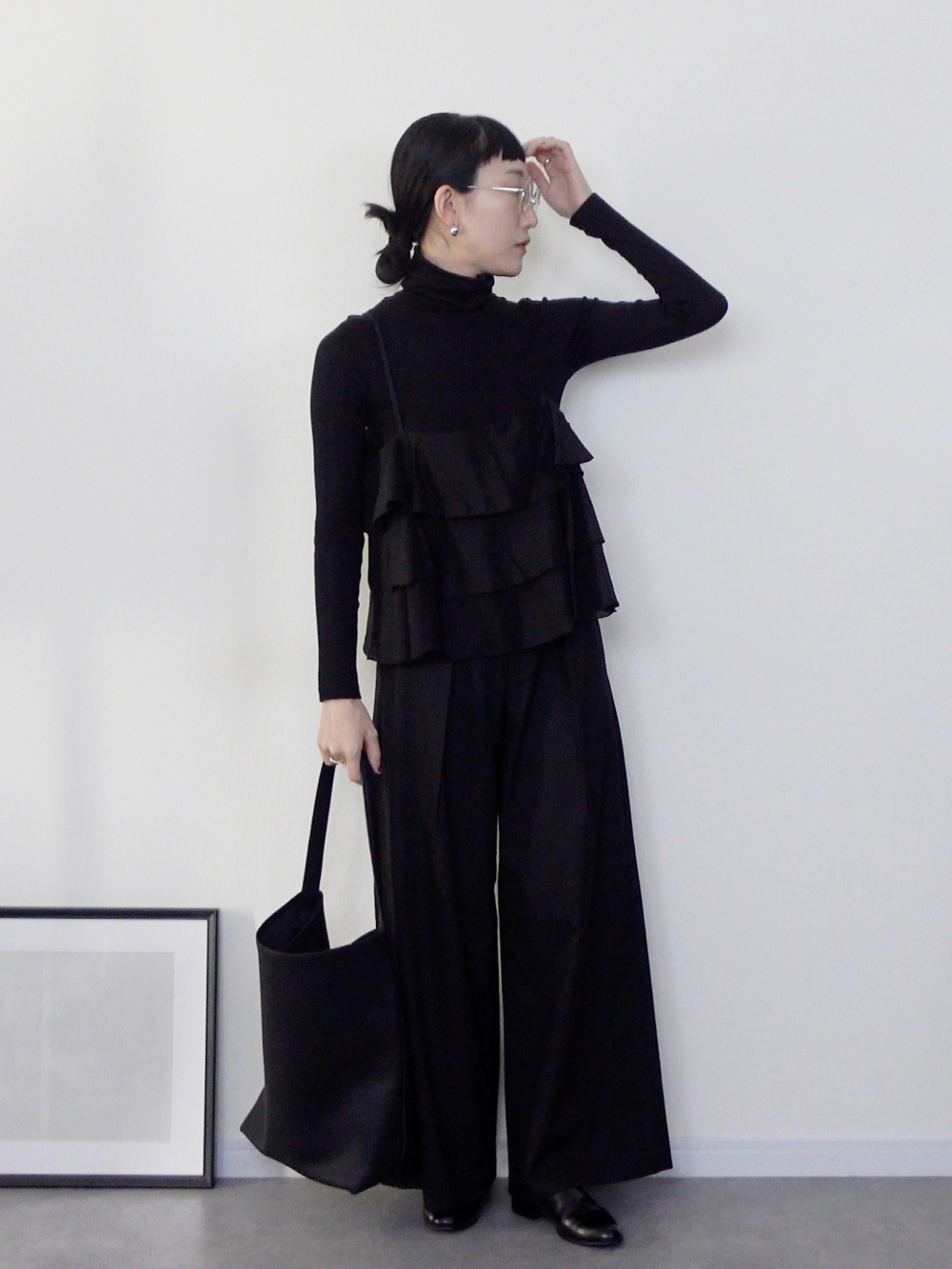 カシミヤクルーネックショートカーディガン、カシミヤクルーネック