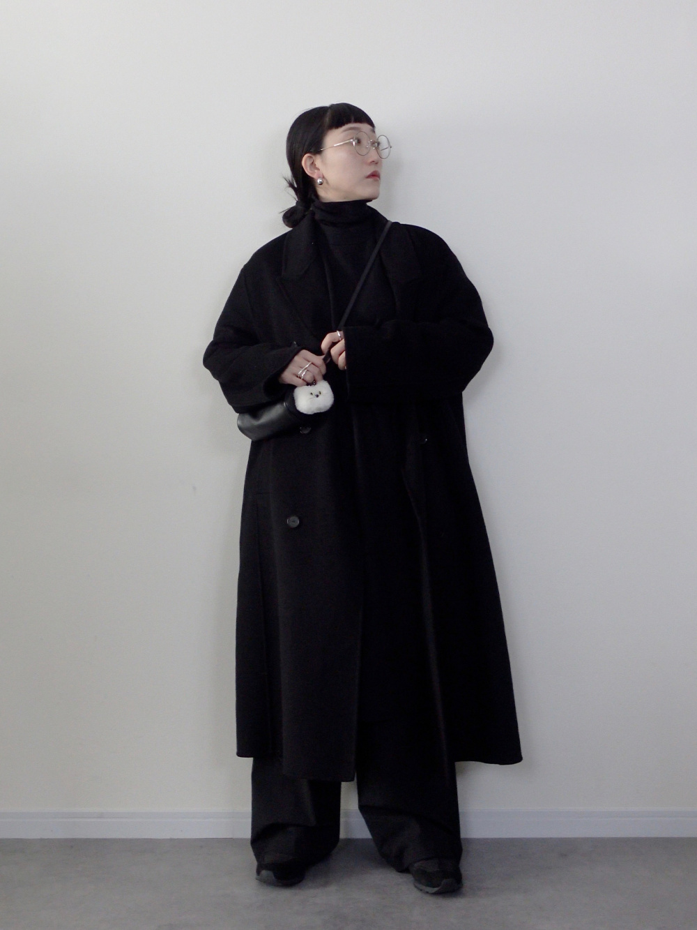 ユニクロ カシミヤクルーネックショートカーディガン　黒ブラック カシミヤクルーネックショートカーディガン、カシミヤクルーネック