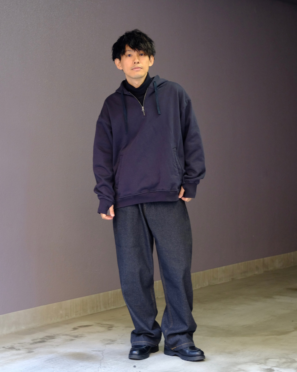 ソフトタッチタートルネックTシャツ、コンフォート2Bジャケット（ガン