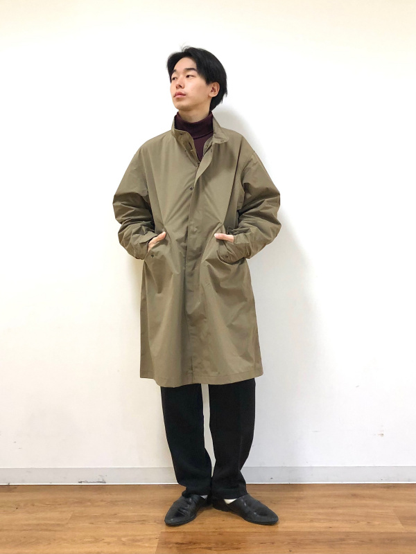 ソフトタッチタートルネックTシャツ、スフレヤーンハーフジップ