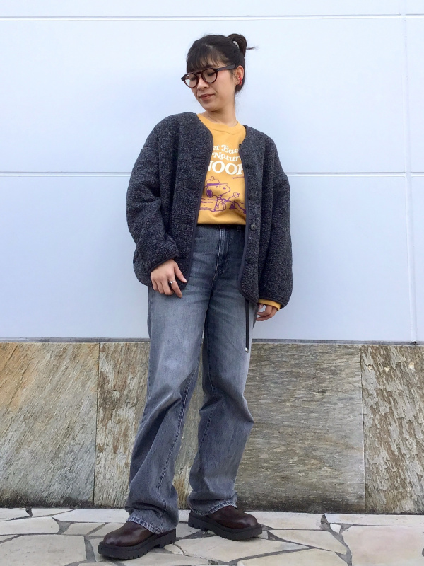 Rocky Monroe｜オーバーサイズ畦編みクルーニットセーター
