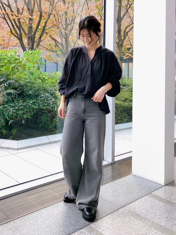 ユニクロ　アイボリー ワッシャーコットンシャツ　L コントワーデコトニエ ユニクロ公式 | ワッシャーコットンシャツ