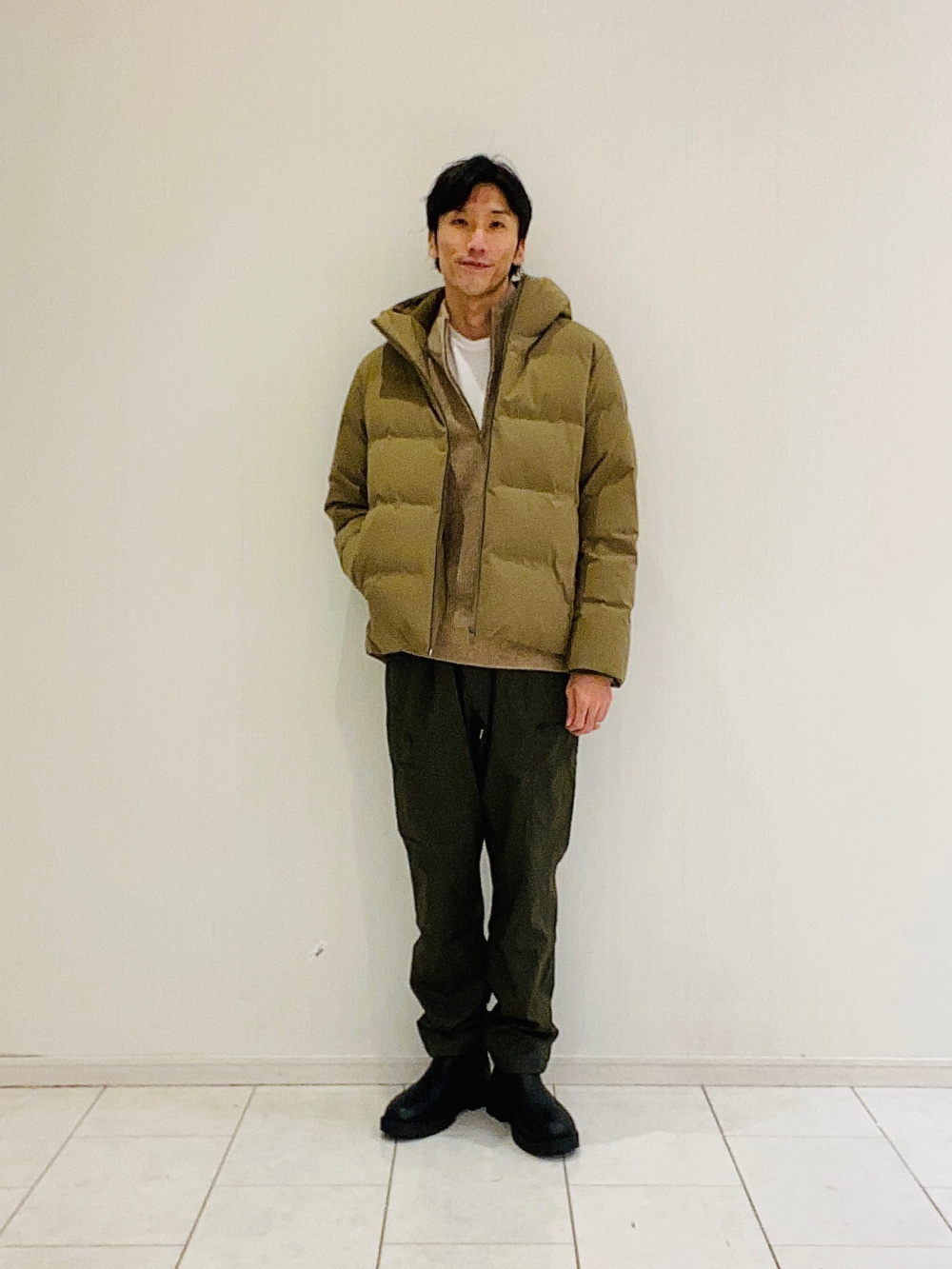 パウダーソフトダウンジャケット(NANODESIGN)、ヒートテックギアパンツ