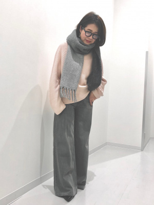 完売‼️新品‼️ユニクロ　UNIQLO スフレヤーンチャンキーストール　ピンク ユニクロ公式 | スフレヤーンチャンキーストール