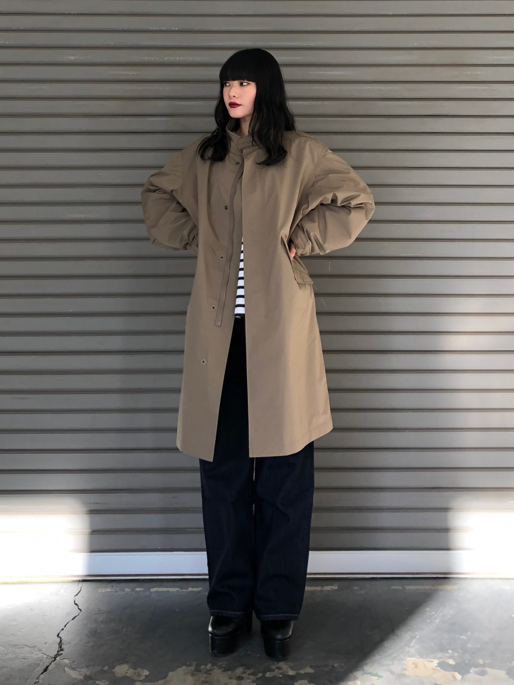 ウィンドプルーフ2WAYコート、エアリズムコットンT／ボーダー