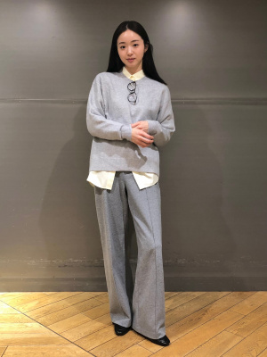 UNIQLO ユニクロ　ブラッシュドジャージーワイドパンツ XS 丈長め ユニクロ公式 | ブラッシュドジャージーワイドパンツ