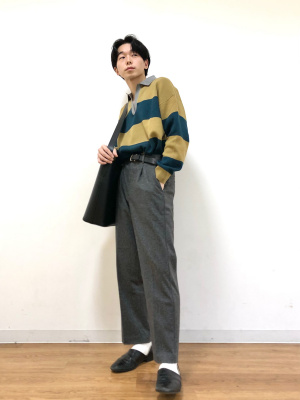 ユニクロ公式 | タックワイドパンツ/ヘリンボーン