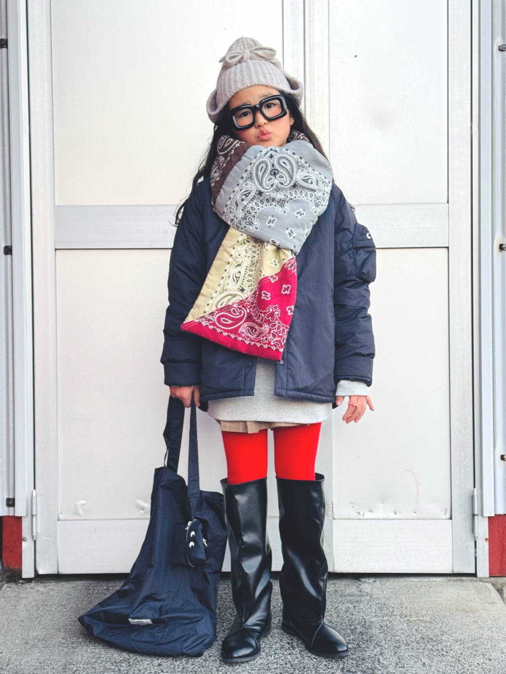 GIRLS チェックミニスコート」の着用コーディネート| ユニクロ公式