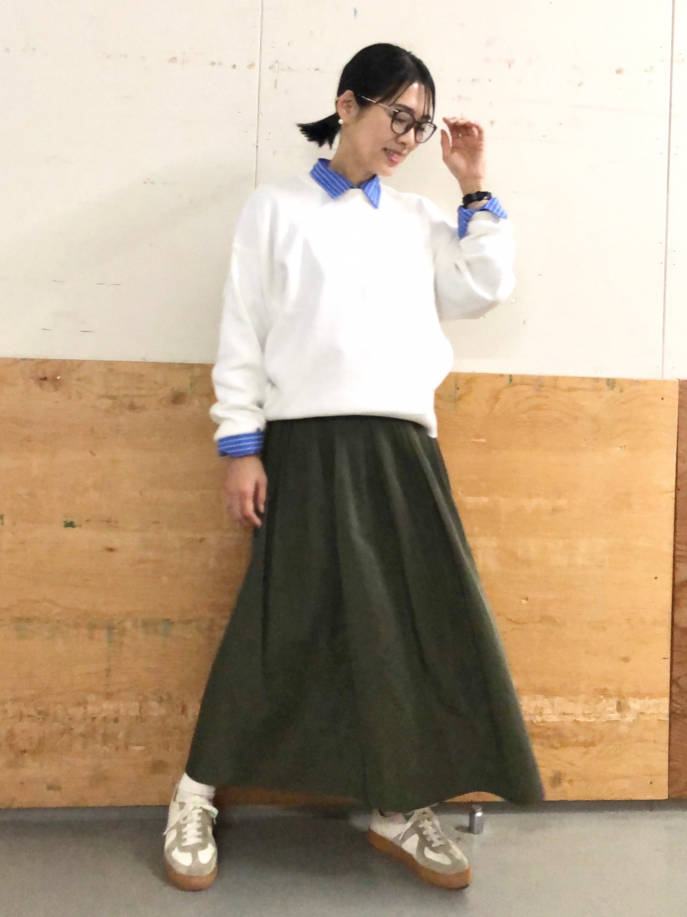 ラムプリーツスカート