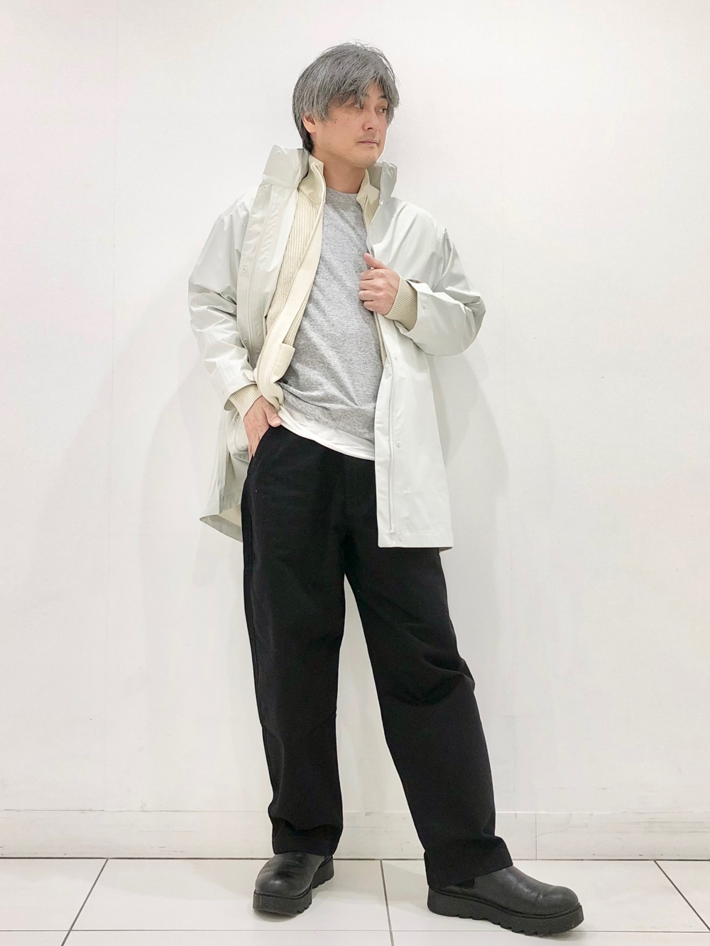 ソフトタッチクルーネックTシャツ、ユーティリティショート
