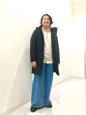 UNIQLO ハイブリッドダウンコート　L ネイビー　美品❣️ 極美品】UNIQLO ユニクロ ハイブリッドダウンコート ネイビー XL