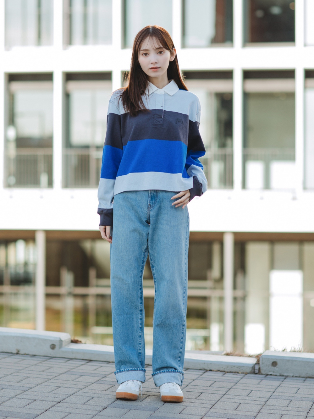 ボクシーラガーポロシャツ」の着用コーディネート| ユニクロ公式