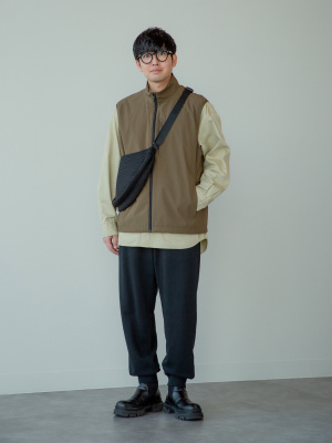 GALLARDAGALANTE ツイルオーバーシャツ　ブラウン COLLAGE GALLARDAGALANTE（コラージュガリャルダガランテ）の「シアー