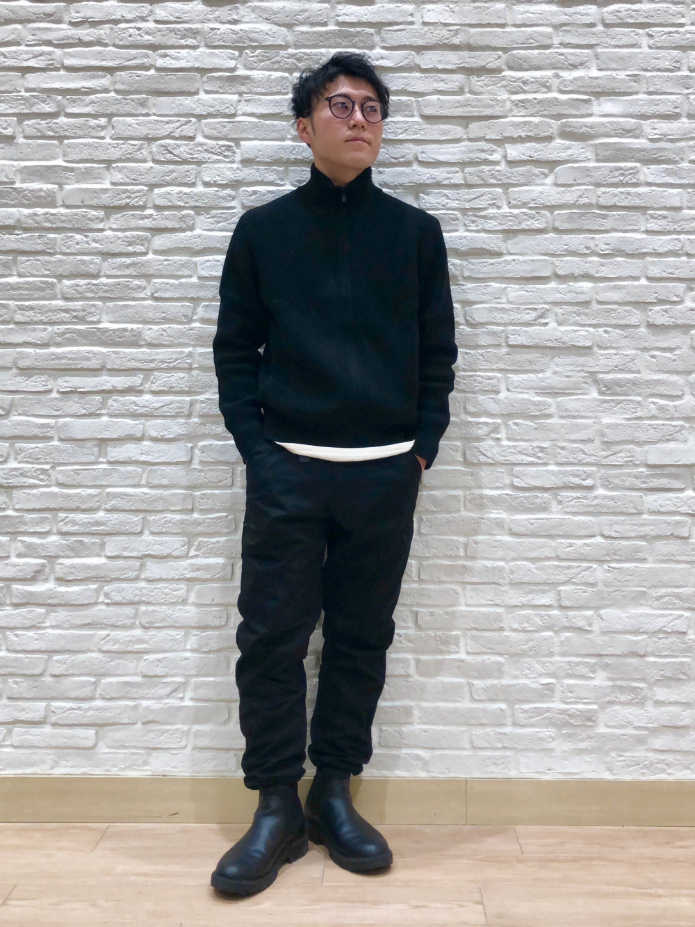 超極暖ヒートテッククルーネックT、ミドルゲージフルジップセーター