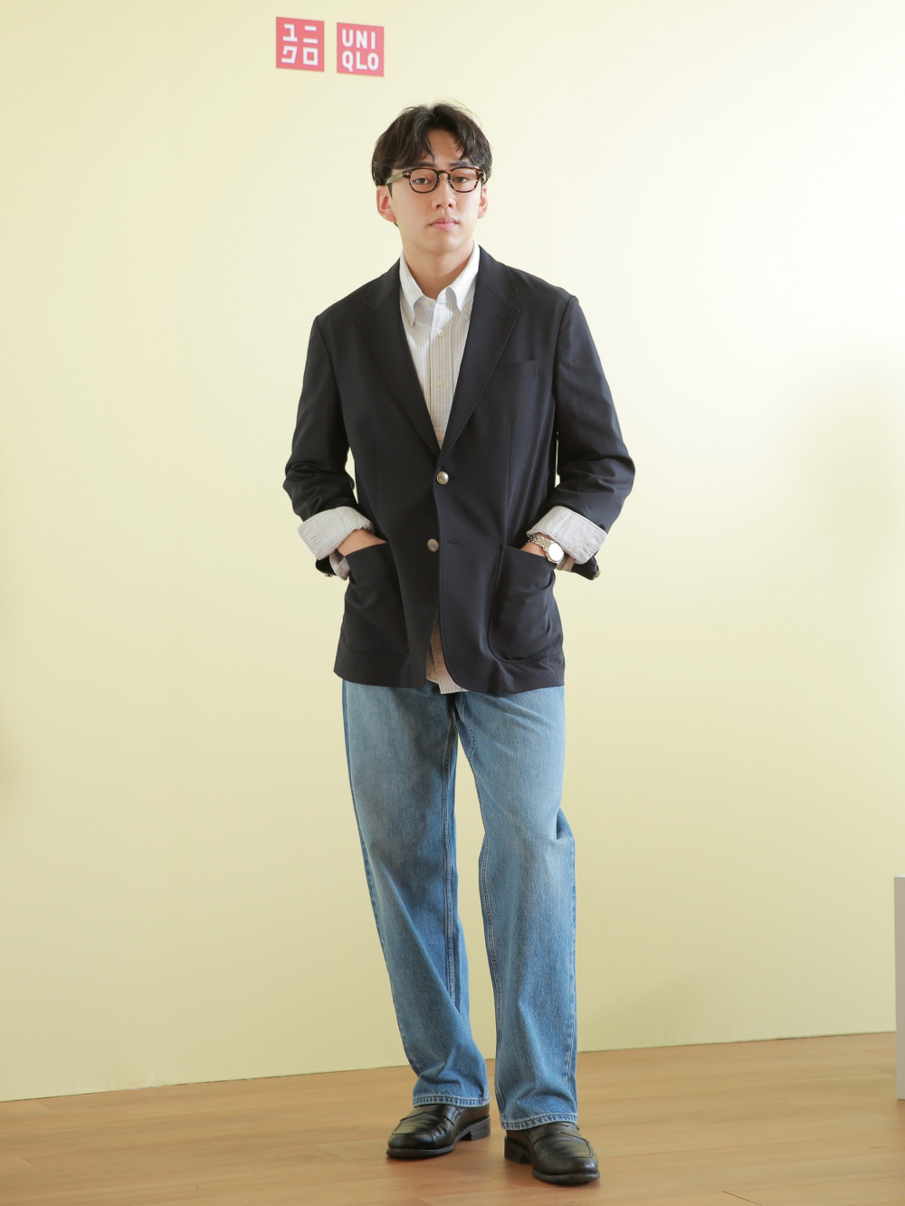 トレンチコートユニクロデニムシャツトップスストレートデニムコーデセットML w300_1s0.jpg