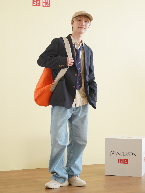 UNIQLO and JW ANDERSON シルクネクタイ NAVY ユニクロ ジェイ