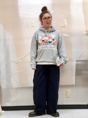 【UNIQLO】スポンジ・ボブ CPFM スウェットパーカ XL グレー 完売品 ユニクロ公式 | スポンジ・ボブ カクタスプラントフリー