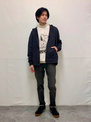 ユニクロ公式 | ブラッシュドモックネックTシャツ