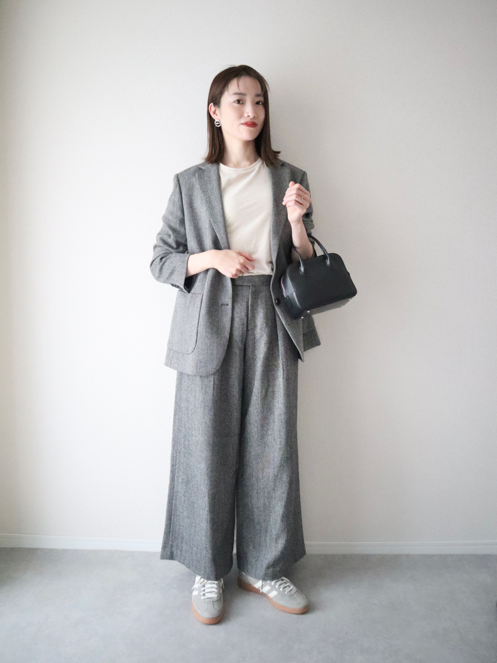 ツイードオーバーサイズジャケット」の着用コーディネート| ユニクロ公式